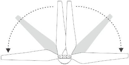 Folding propeller blades