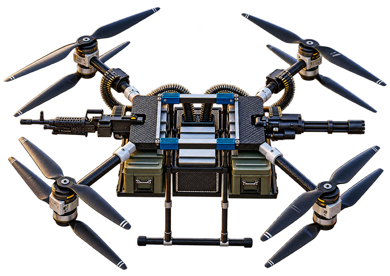 Military surveillance drone on station