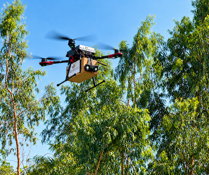 Drone prepared for a demonstration flight