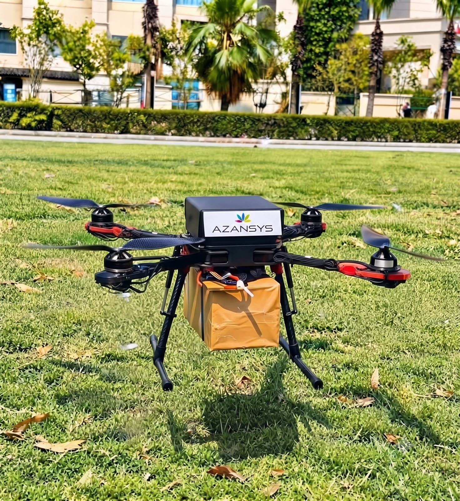 Drone capturing aerial survey data