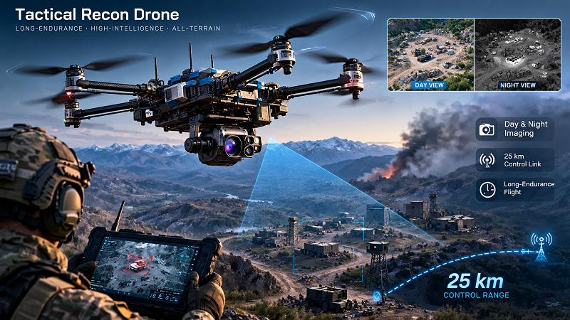 Tactical reconnaissance drone