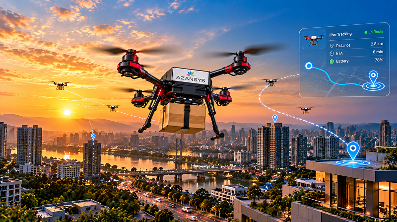 Urban last-mile delivery drone
